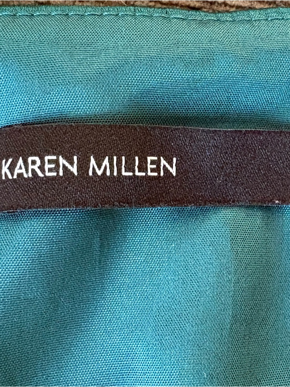 Karen Millen Teal Twist-Detail Midi Dress - Picture 3 of 3